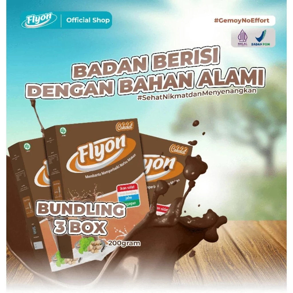 

PAKET 3 BOX Susu Flyon Penambah Nafsu Makan Susu Penggemuk Badan Full Nutrisi Original