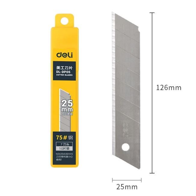 

Isi Ulang/Refill Cutter Deli 25mm 10pcs SK5 Anti Karat EDL-DP05