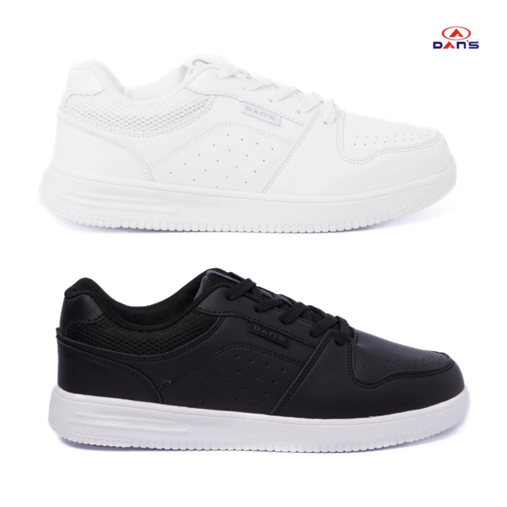 Leeonni x DANS - Sepatu Dewasa Pria dan Wanita - Edras | Sneakers Warna Hitam dan Putih untuk Casual