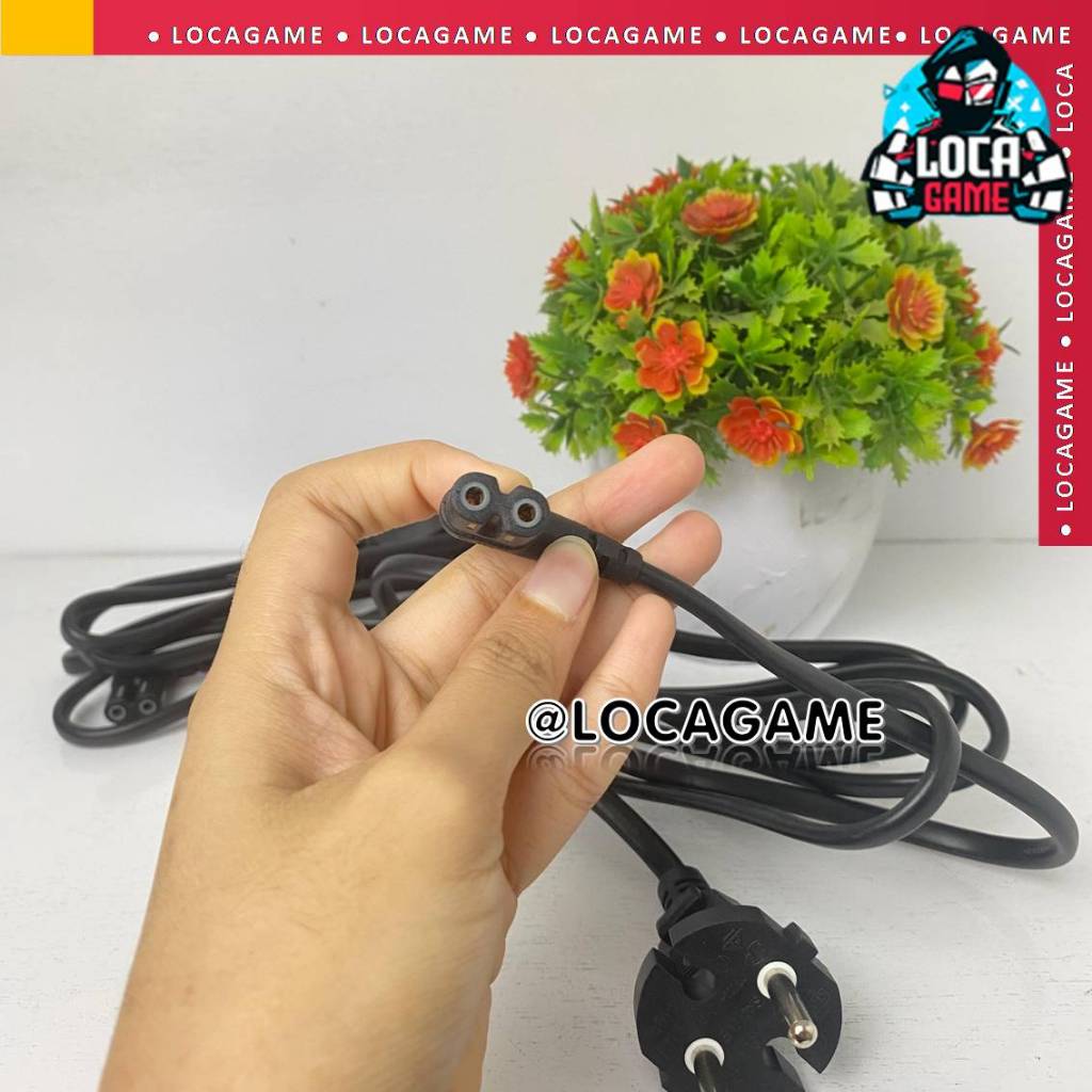 Fast_Buying Kabel Power /Kabel Listrik Bentuk "L" Bengkok Ps2/Ps3/Dll