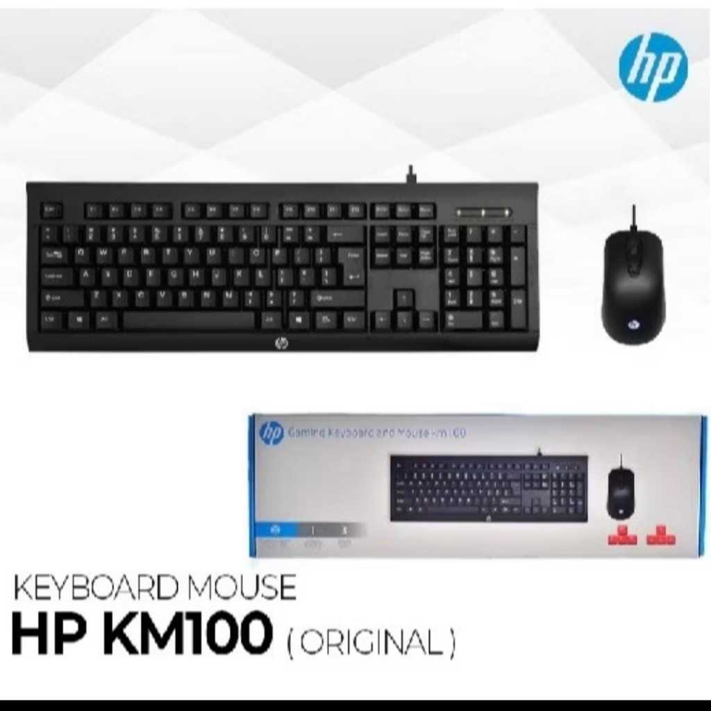 KEyboard hp 100 keyboar dan mouse HP Combo Keyboard + Mouse Gaming KM100