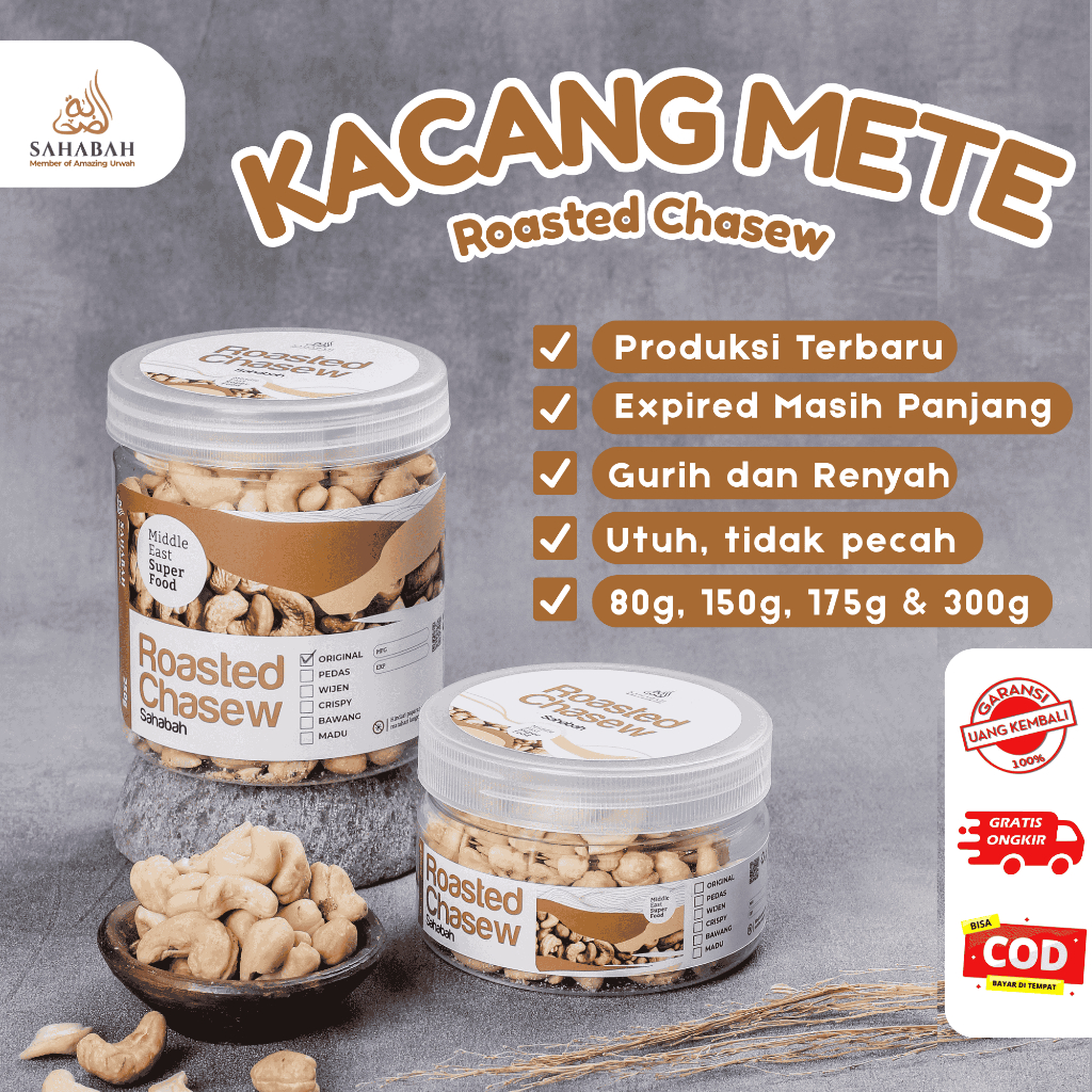

Kacang Mete Panggang Original 300gr Kacang Mede Cashew Nut Roasted Camilan Sehat Untuk Diet