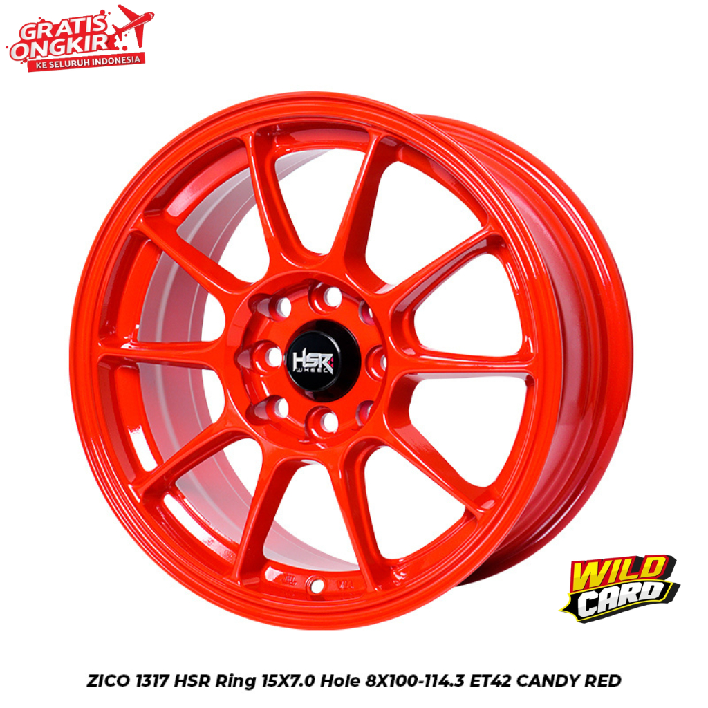 Ready Velg Mobil Avanza Yaris Jazz HSR ZICO R15 Candy Red