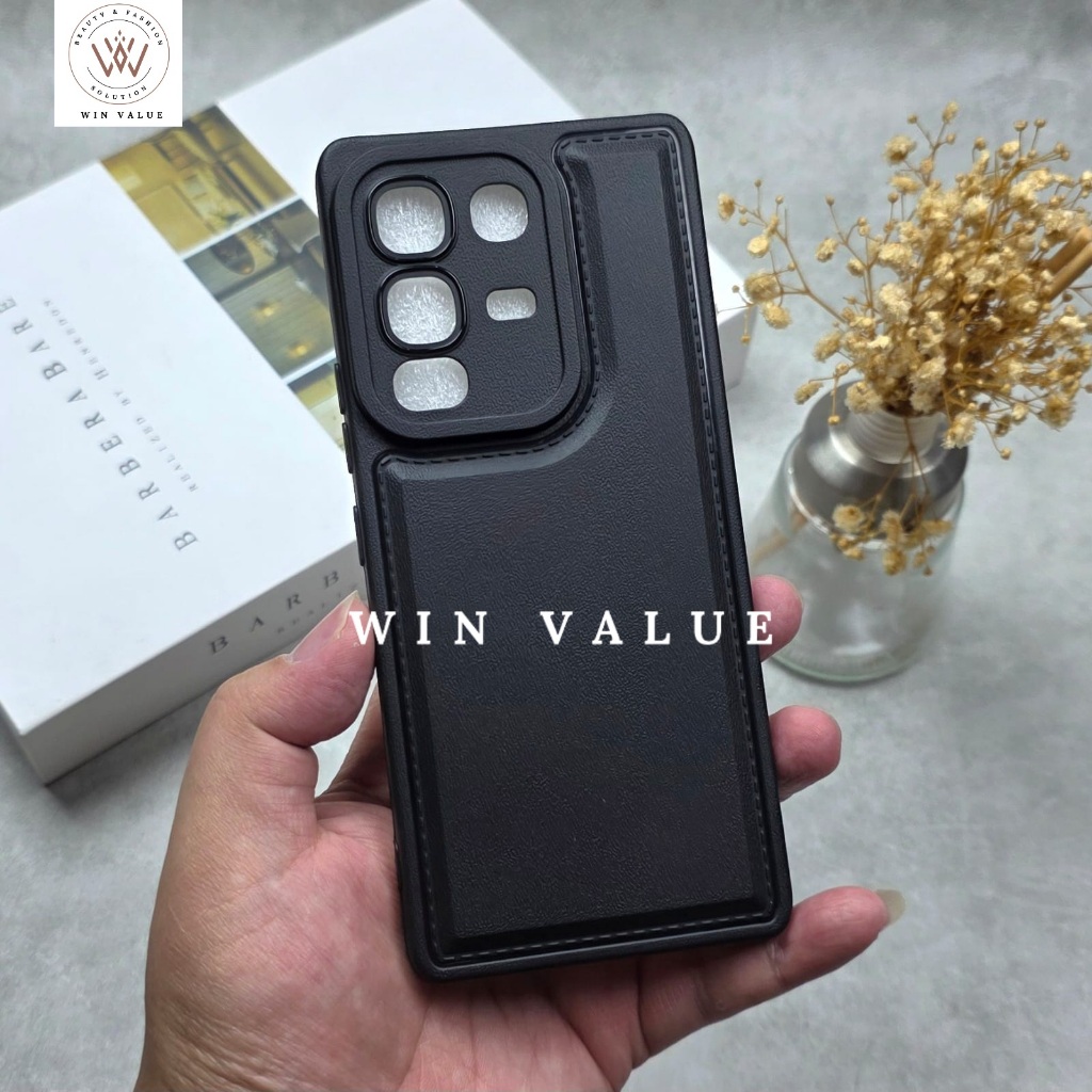 Infinix Note 50S Infinix Note 50X Case Leather Pro kamera Black Case Infinix Note 50S Infinix Note 5
