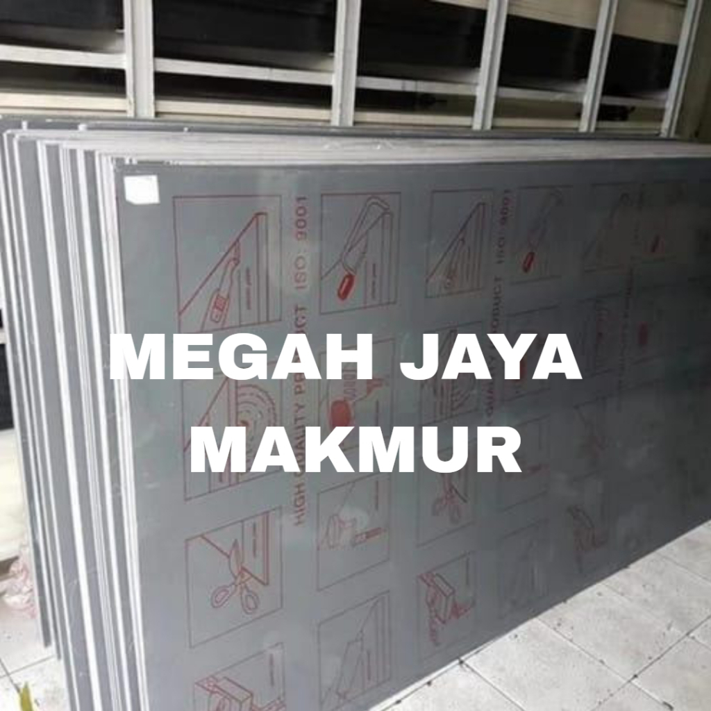 Plat PVC Abu Grey Sheet Lembaran 8mm x 122cm x 244cm