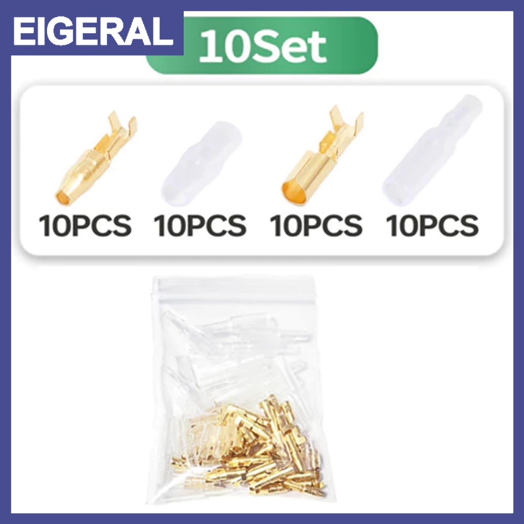 Skun Peluru Bulat Bullet Crimp Terminal Wire Connectors 10 Set Skun kabel Motor Bulat variasi