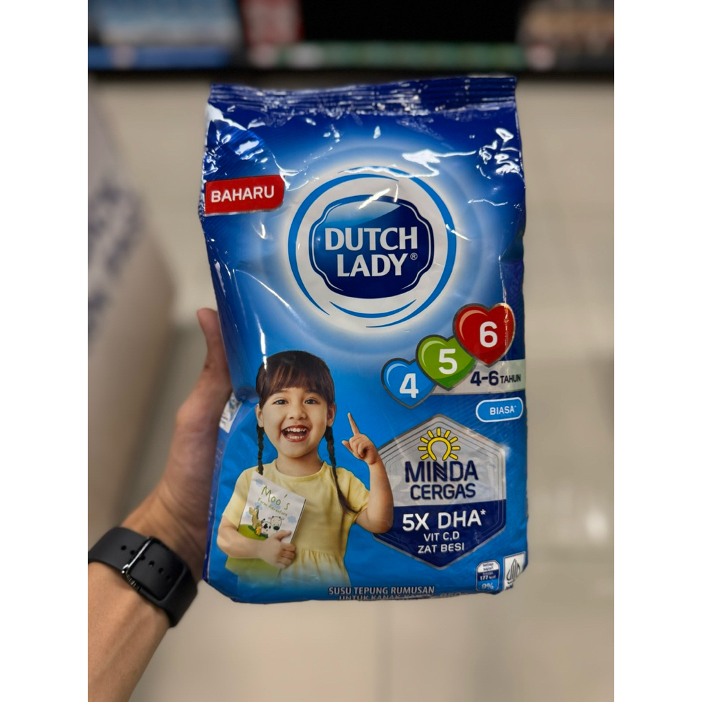 

Dutch Lady 4-6 tahun 5x DHA susu cerdas 850gr / Honey 550gr