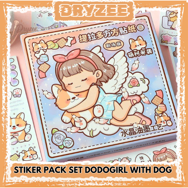 

Stiker Pack Set Dodogirl with Dog Story 15 Lembar - TLD122