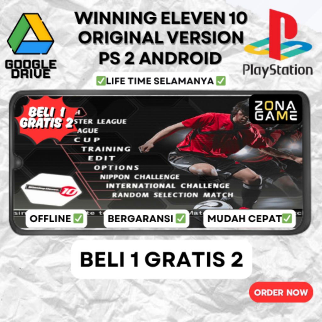Game Bola Winning Eleven 10 Original Version Bisa di Android / PC | PS2 BELI 1 GRATIS 2 + Emulator