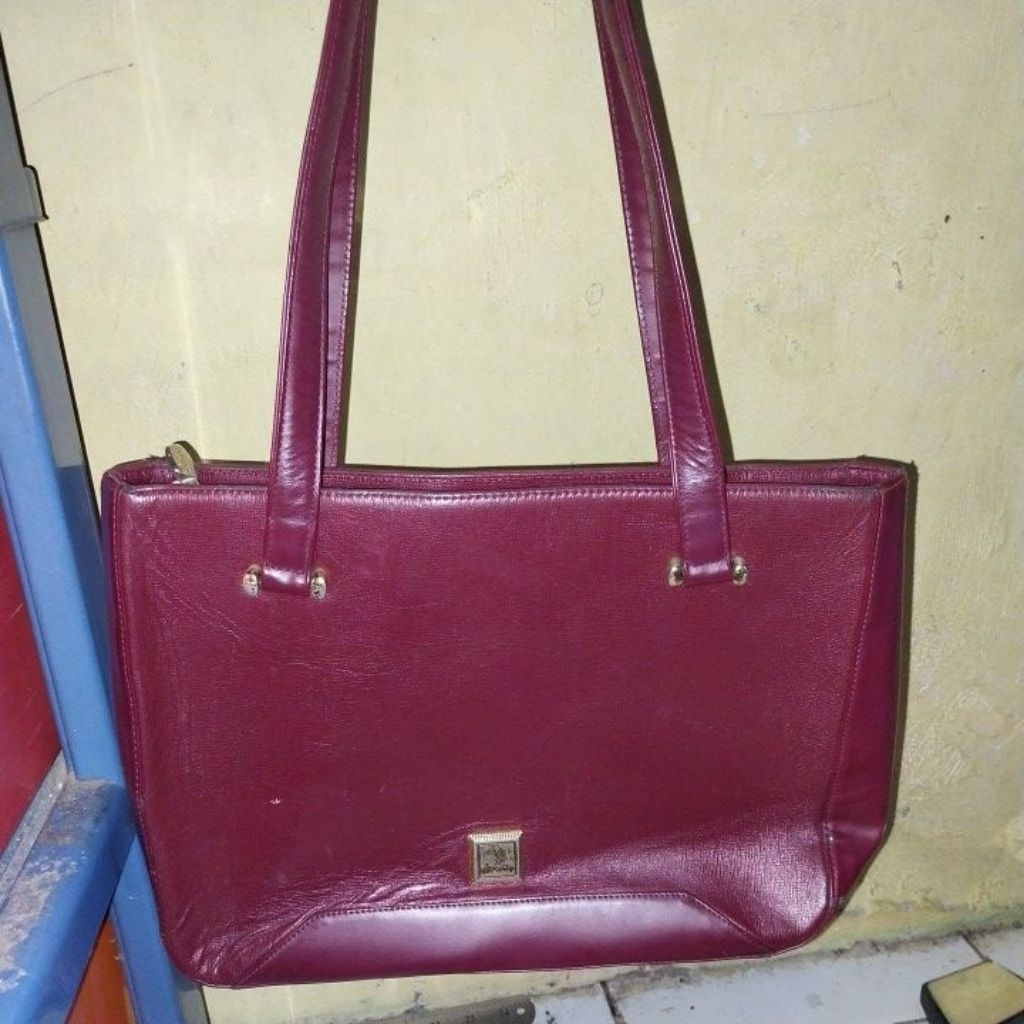 tas tote kulit preloved