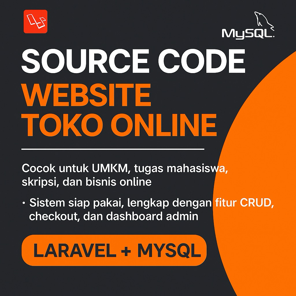 Source Code Website Toko Online Laravel + MySQL | Full Sistem & Siap Pakai