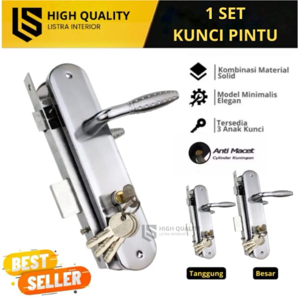 Kunci Pintu Rumah Handle Selot Kamar Tidur Tanggung Besar Gagang Selot Minimalis Lengkap