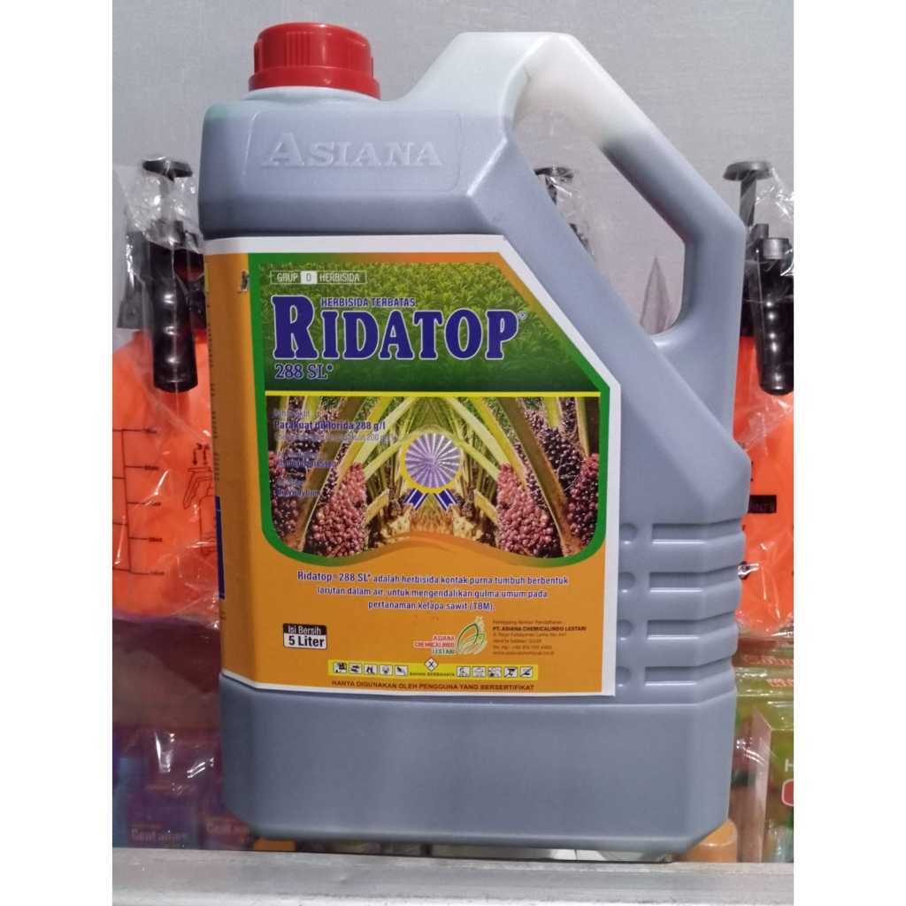 Herbisida Ridatop Liquid 288 SL @ 5 Liter Pembasmi Rumput dan Gulma sampai ke akar