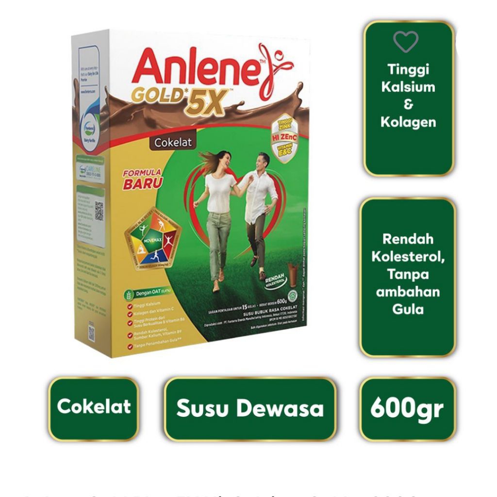 

Anlene Gold 5X Hi-Calcium Coklat / Vanilla / Original 600gr