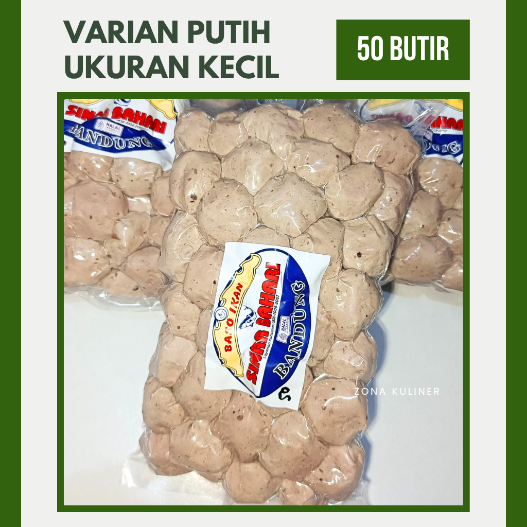 

Bakso Ikan Kecil 50 Butir Varian Putih – Sinar Bahari | Kualitas Premium, Lebih Terasa Ikannya