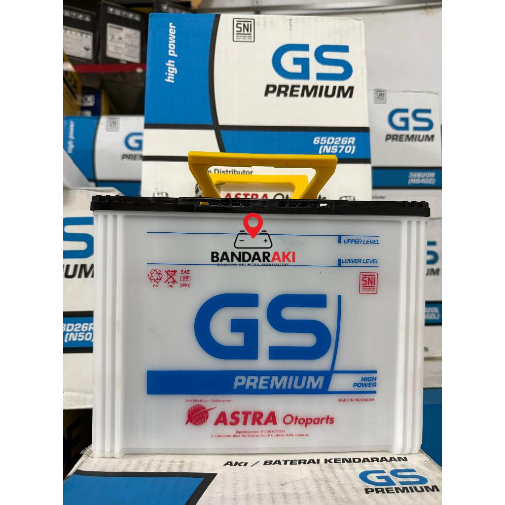 AKI GS PREMIUM NS70 / 65 AMPER JAMINAN 100% ORIGINAL GS ASTRA