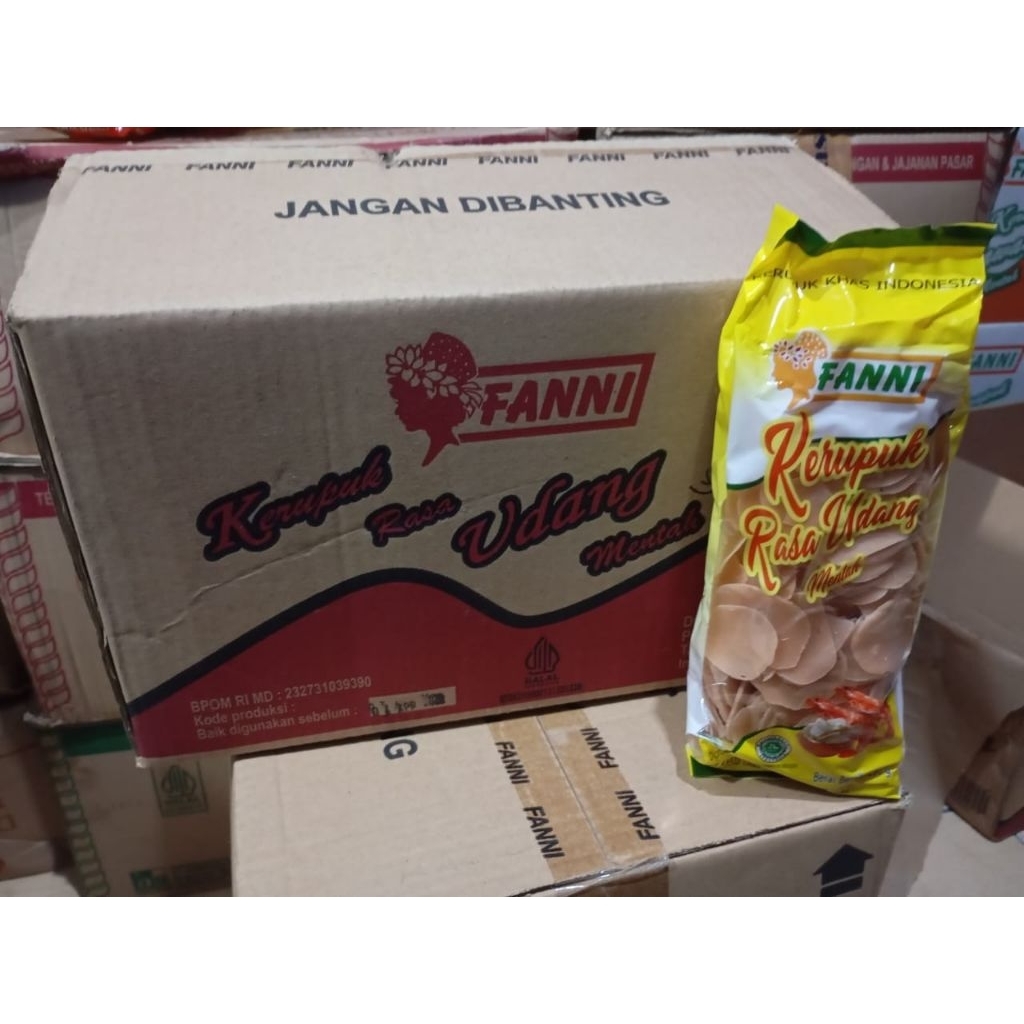 

KERUPUK UDANG FANNI 250GR 1 DUS 5KG ISI 20PCS