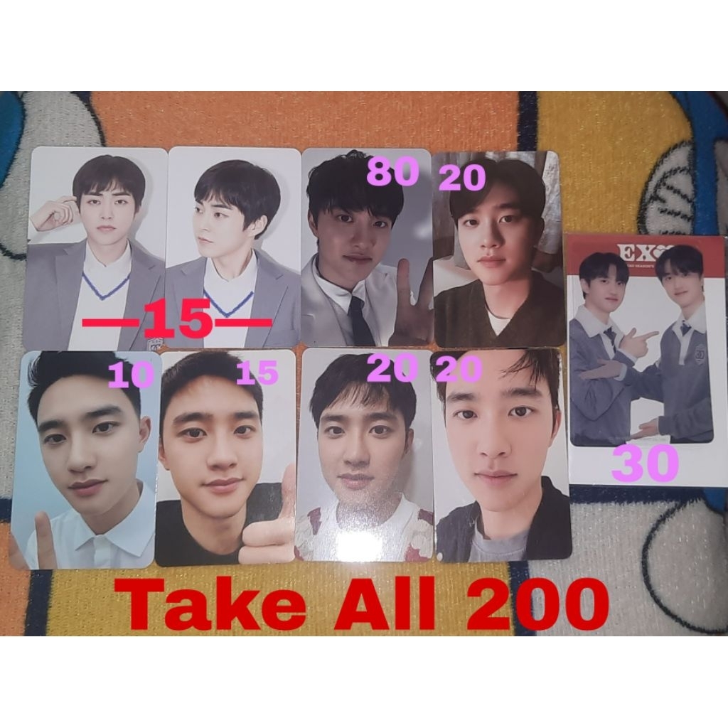 Ready PC (Photocard) EXO Xiumin, Suho, Chen, Baekhyun, Chanyeol, Kyungsoo, Kai, Sehun Ready INA