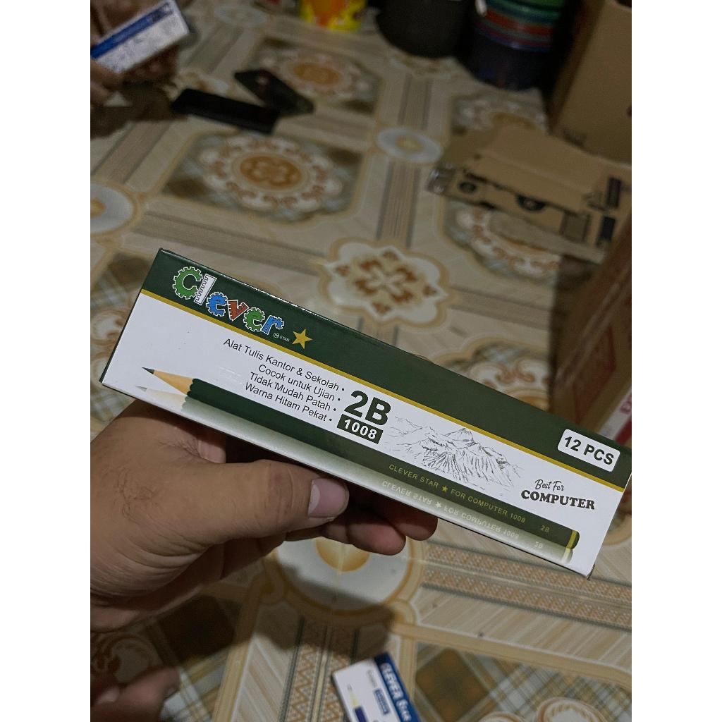 

TERBARU Pensil Clever 1008 Cocok Untuk Ujian (1pack isi 12pcs)