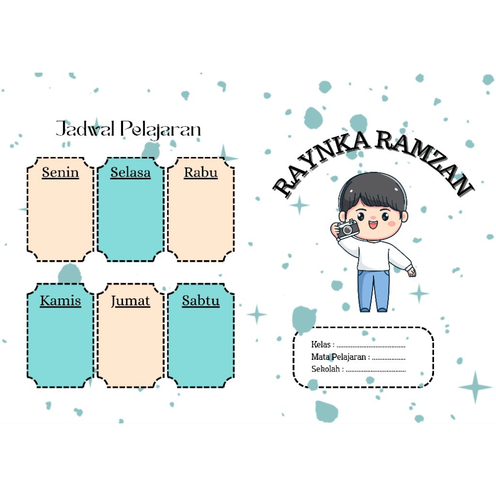 

SAMPUL GLOSSY BUKU CUSTOM ISI 5PCS / REQUEST NAMA / FOTO