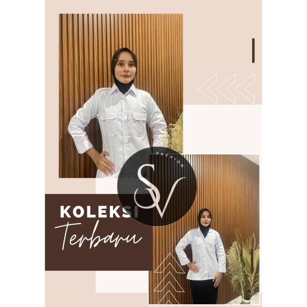Baju Dinas Putih Pns Wanita Baju Pdh Wanita Putih Seragam Putih Pns Wanita Baju Putih Atasan Pns Cew