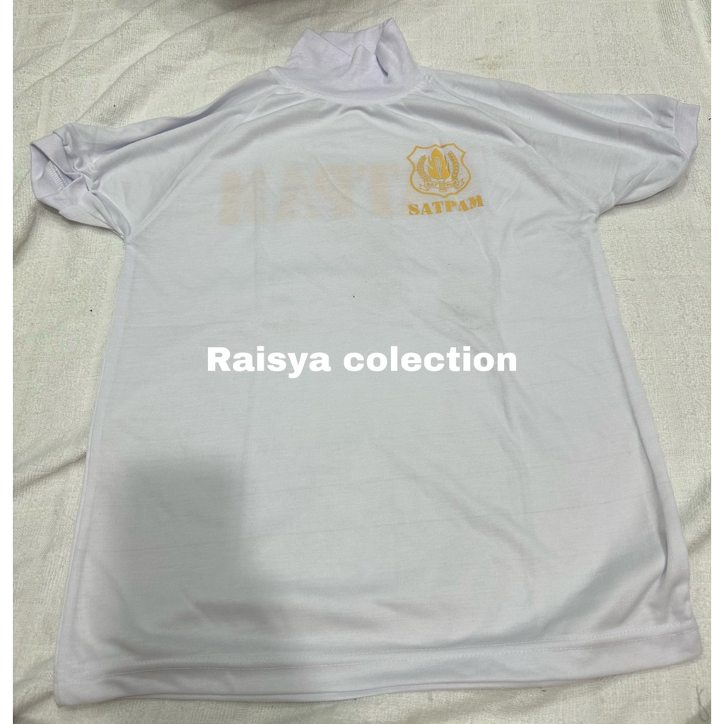 kaos satpam putih sablon / kaos satpam terbaru