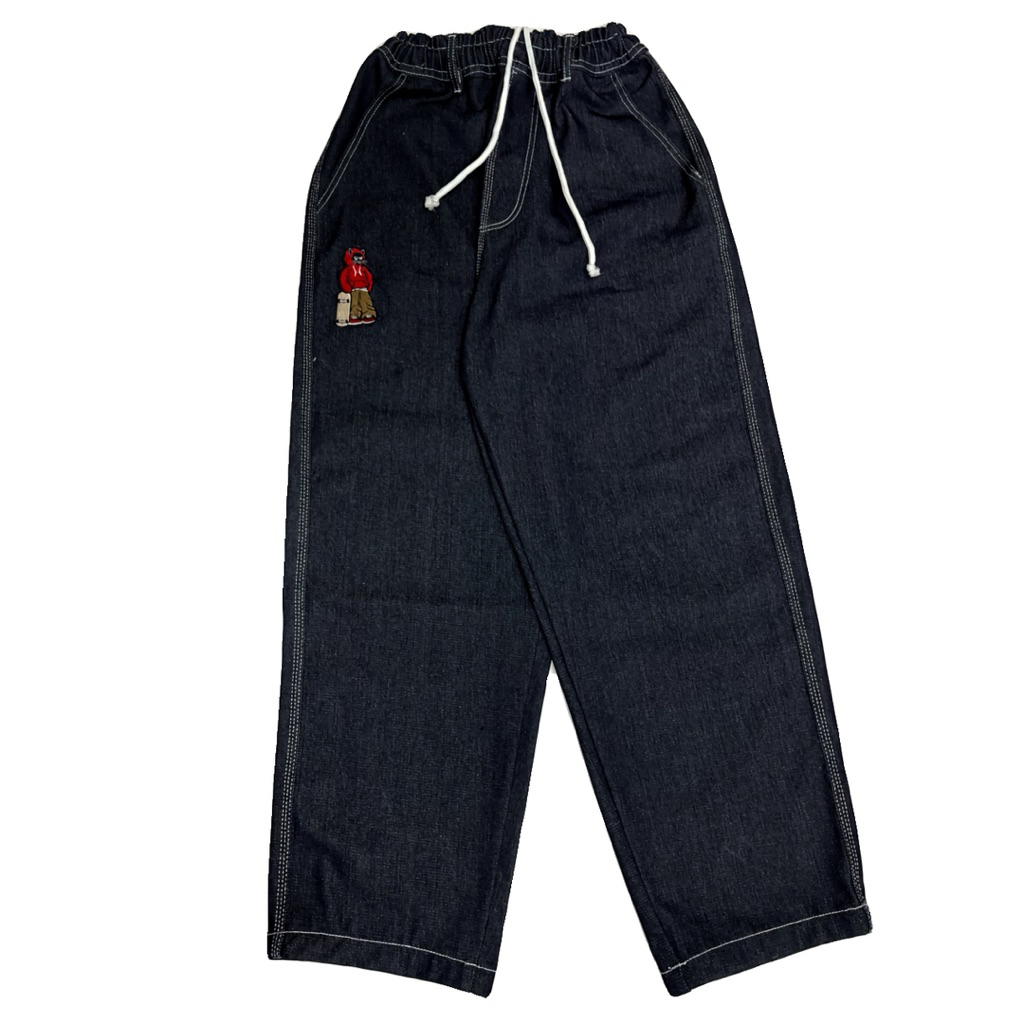 DEFICAT BAGGY OG RAW DENIM NAVY 13oz Celana Baggy Pria Wanita