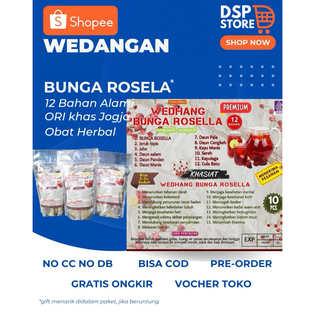 

Wedhang Uwuh Bunga Rosella 12Bahan
