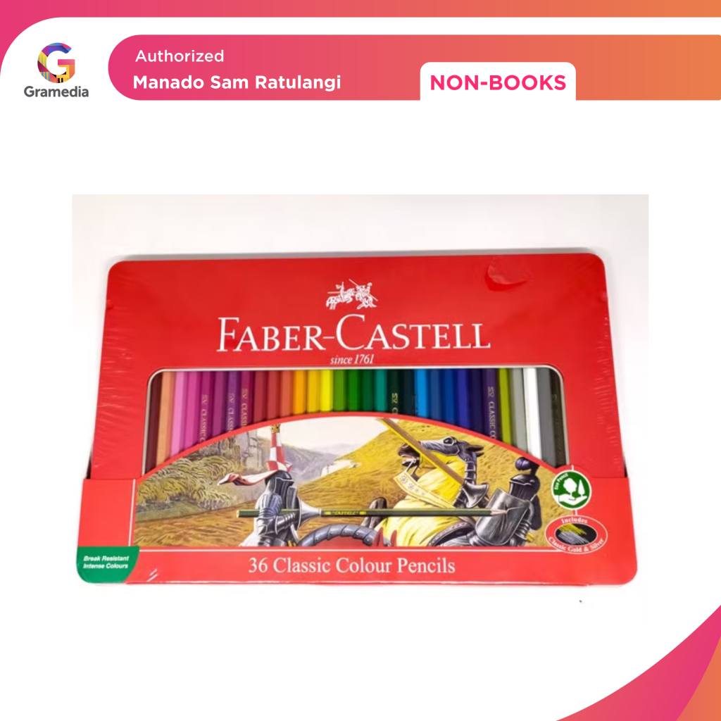 

Gramedia Manado-Faber Castell Classic Colour Tin Case 36 Warna