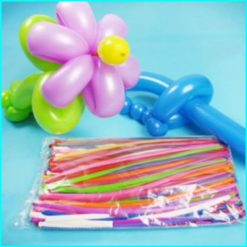 Balon Latex Panjang 100pcs | Balon Panjang Bentuk | Balon Karakter