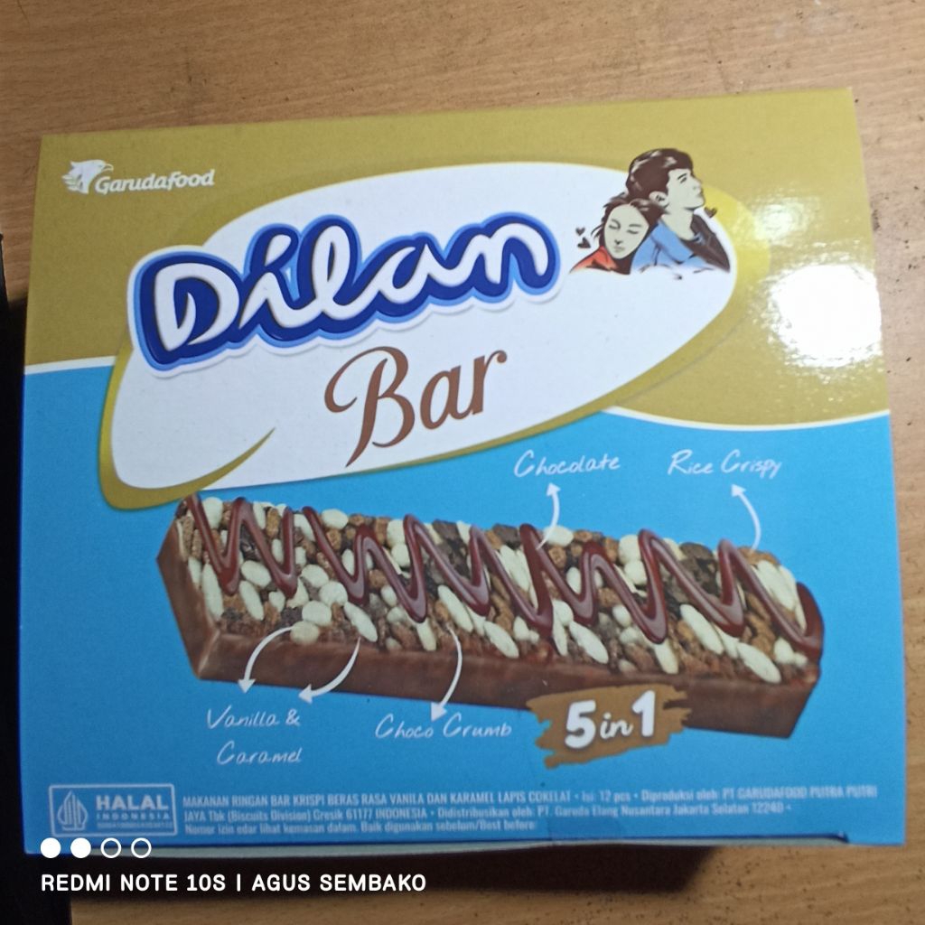 

1 box dilan chocolate bar 12s