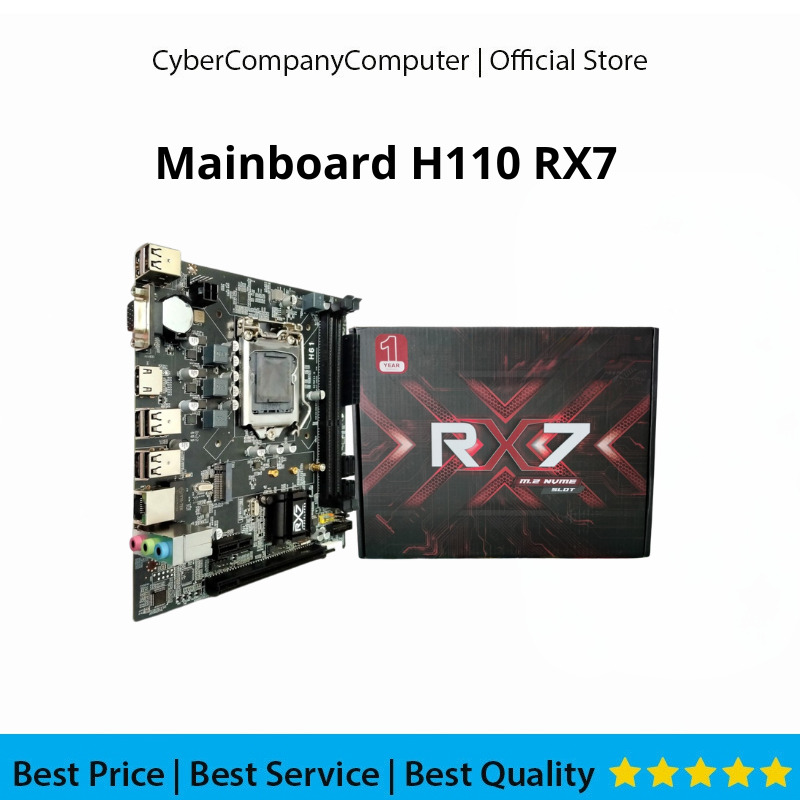 MAINBOARD H110 RX7 - MOTHERBOARD H110 RX7 Socket LGA1151 INTEL DDR4 SUPPORT NVME GEN6 - MOBO H110 RX