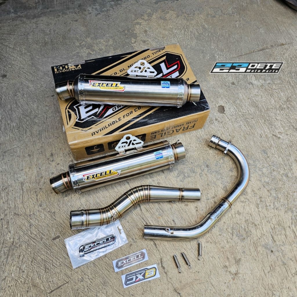 KNALPOT RACING EXCELL MUFFLER ORIGINAL PNP CB GL MEGAPRO TIGER