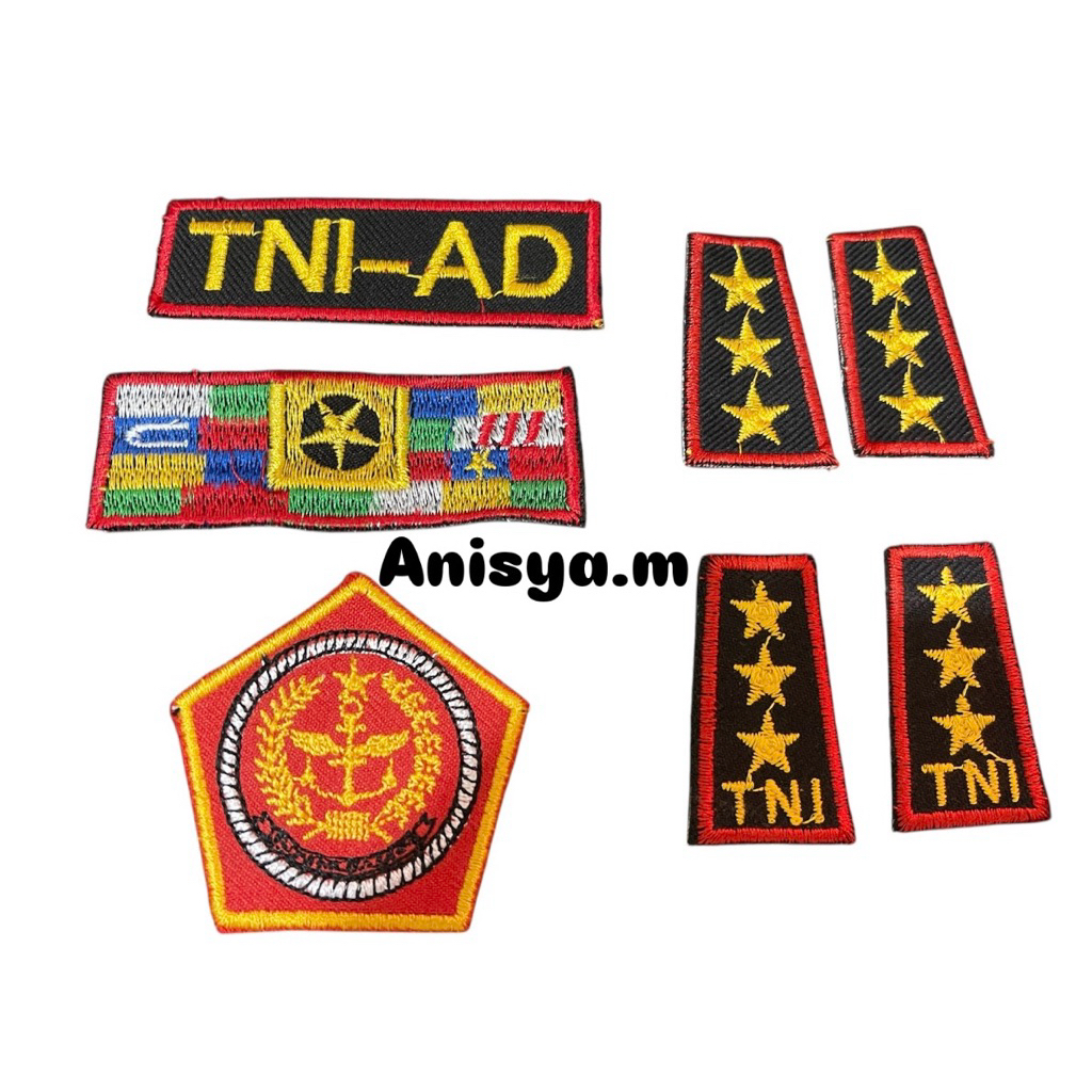 BORDIR TNI AD ANAK/ATRIBUT TNI AD ANAK/AKSESORIS TNI AD ANAK