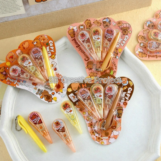 

Penghapus Tipe X Kertas Anak Karakter Isi 3 Bonus Pulpen Correction Tape Baby Stationery