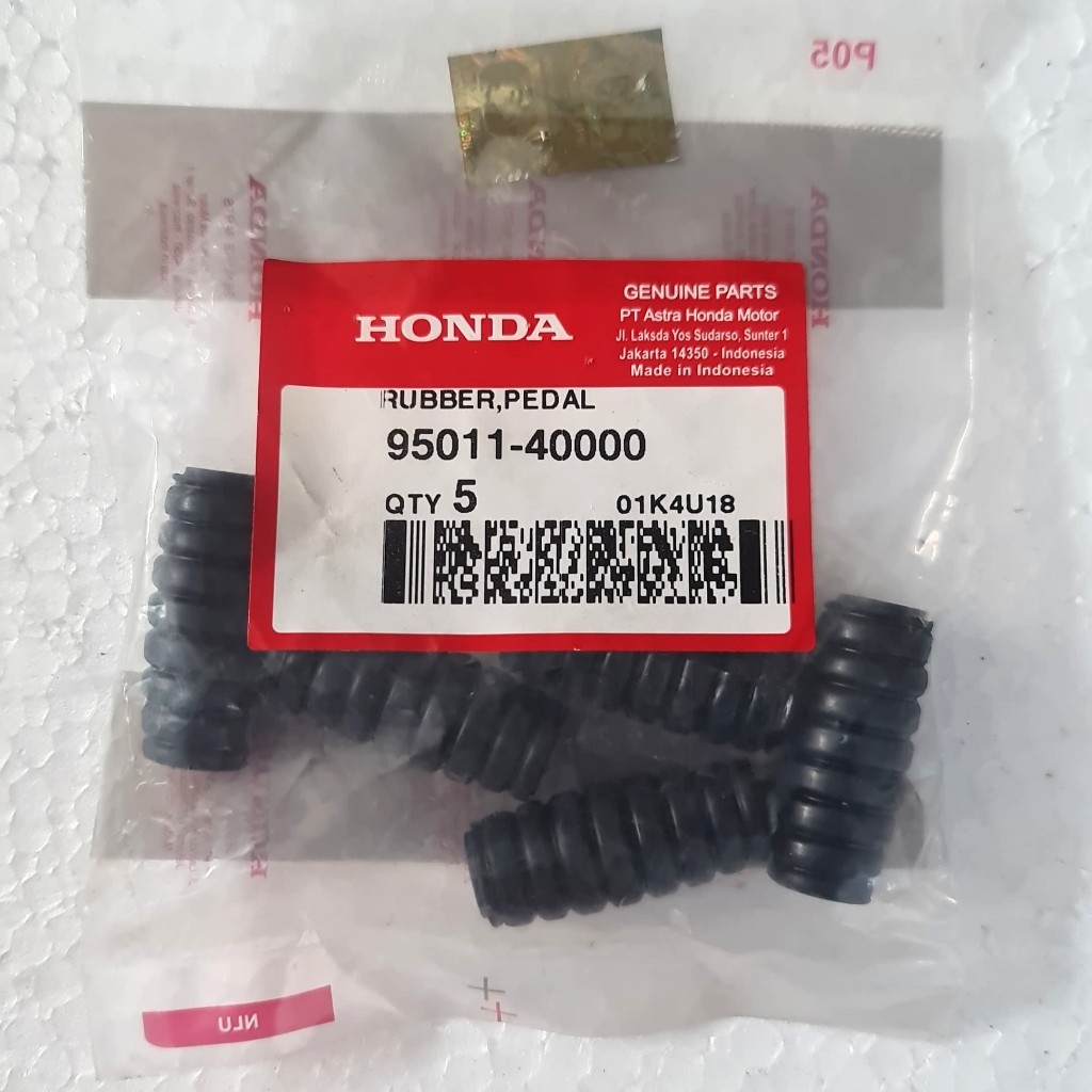 9501140000 Rubber Pedal -  Honda CB 150 Verza, Mega Pro, Supra X 125 FI / Injection 95011-40000