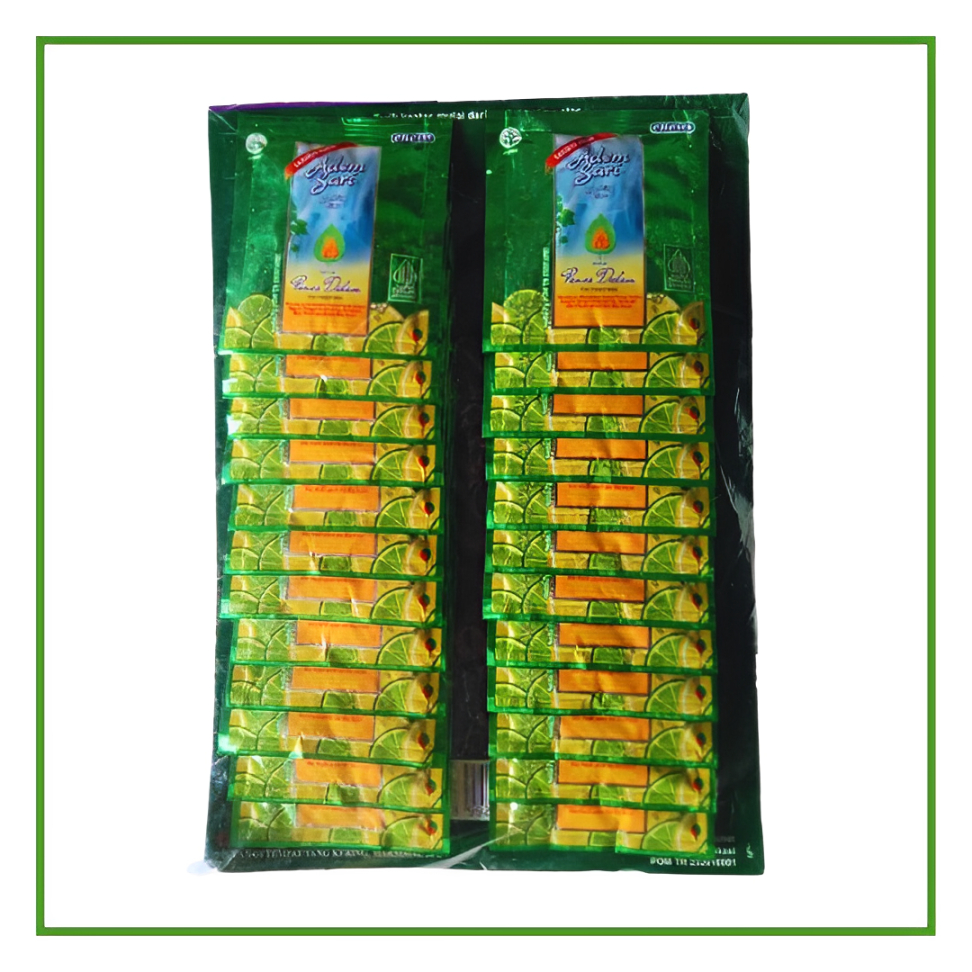 

Adem Sari Sparkling Lime Sachet 7gr - 1 pack isi 24 sachet