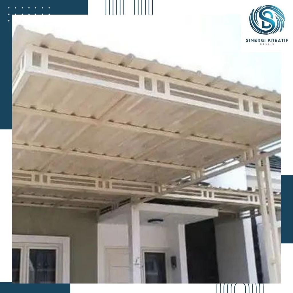 KANOPI JENDELA MINIMALIS CARPORT Kanopi Alderon Per Meter – Besi Hollow Kuat | Cikarang, Bogor, Kara