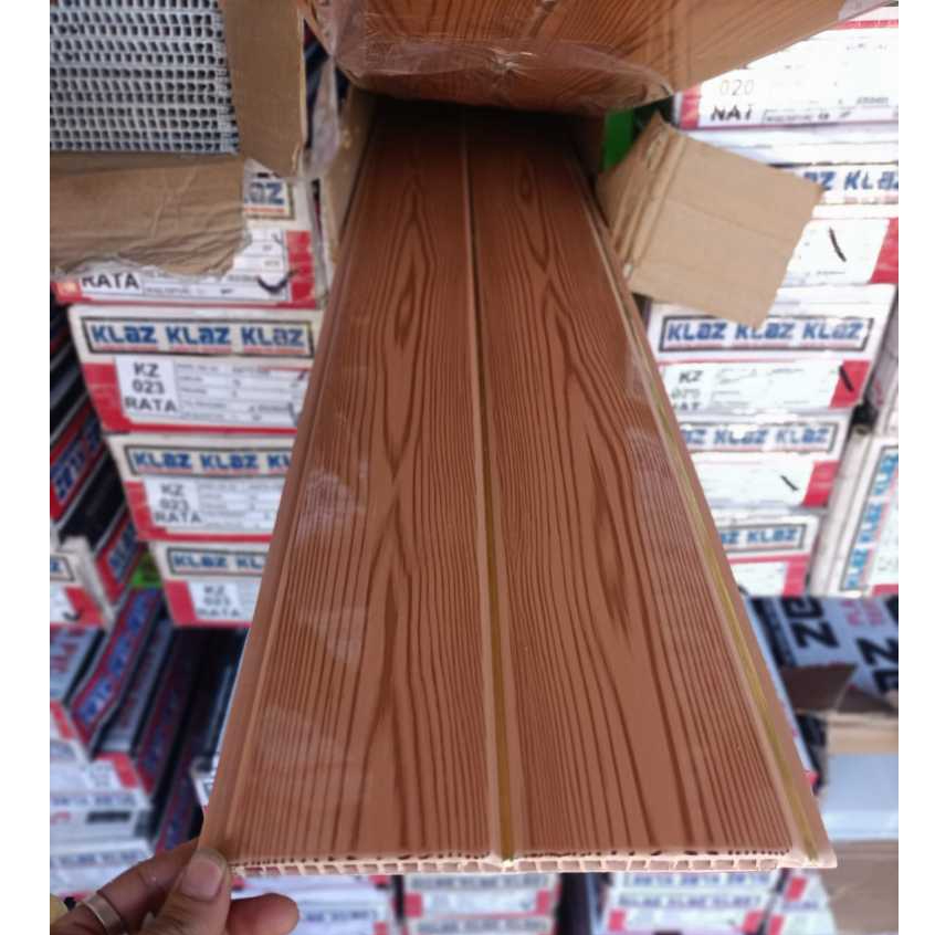 Plafon Pvc Minimalis Coklat Kayu