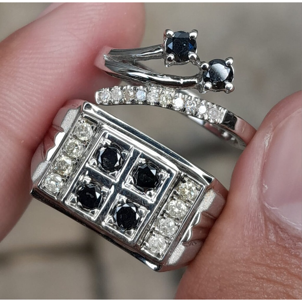 Cincin couple ring perak