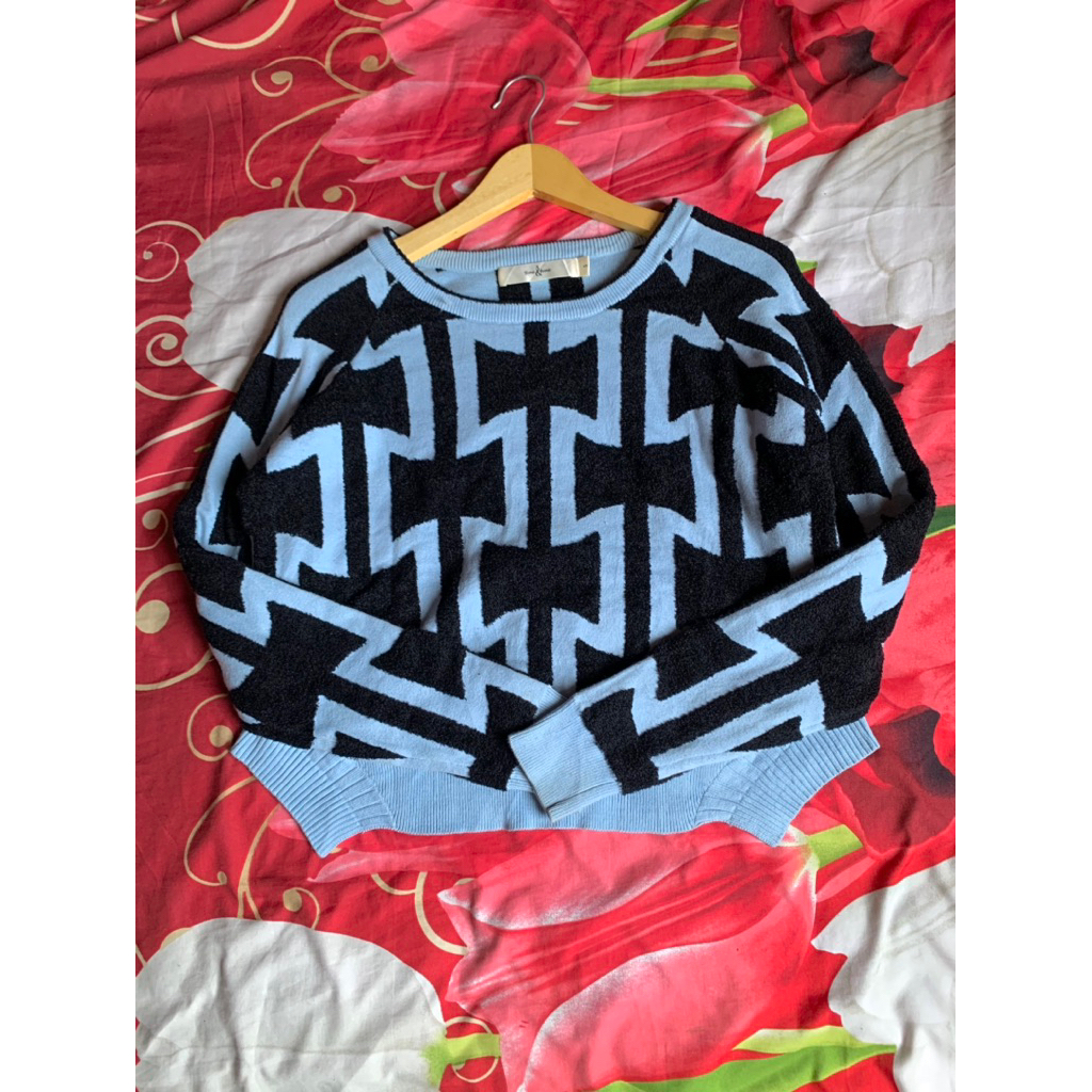 sweater rajut bahan velvet lembut