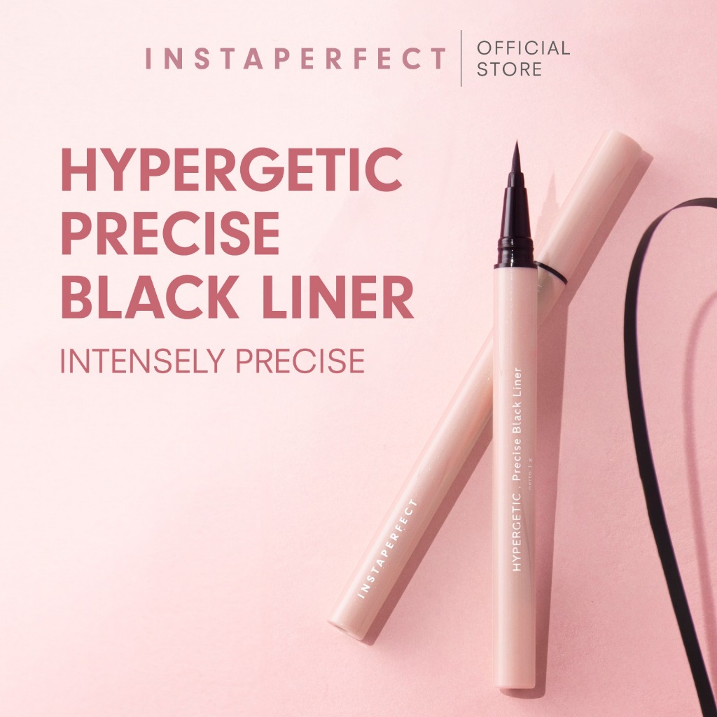 Instaperfect HYPERGETIC Precise Black Liner 1 g - Eyeliner Spidol (Hasil Presisi Sempurna & Pigmente
