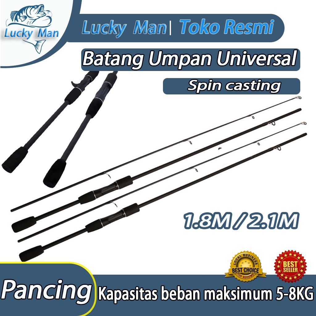 Lucky Man  Joran Pancing Serat Karbon Murah/Aliran Sungai/Spin casting/joran bc carbon solid