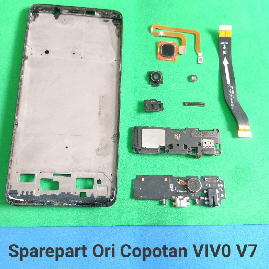Sparepart Vivo V7 / Y75 Second Original Copotan  Speaker kuping  papan cas  kaca lampu flash  soket 