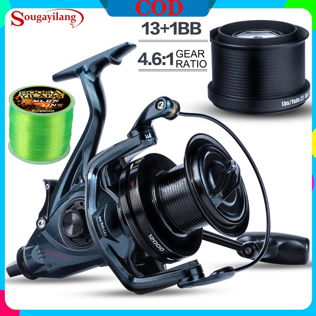 Sougayilang 13 + 1BB Model 9000-12000 Full Metal Pancing Reel Eva Handle Sea Spinning Reel 30Kg Sere