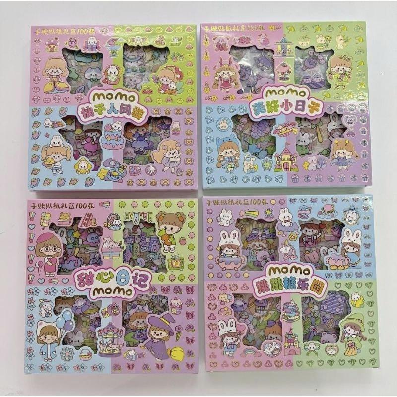

Sticker Waterproof Sticker Momo Dapat Box Isi 100 Lembar / Sticker Momo / Sticker Labubu / Sticker Sanrio