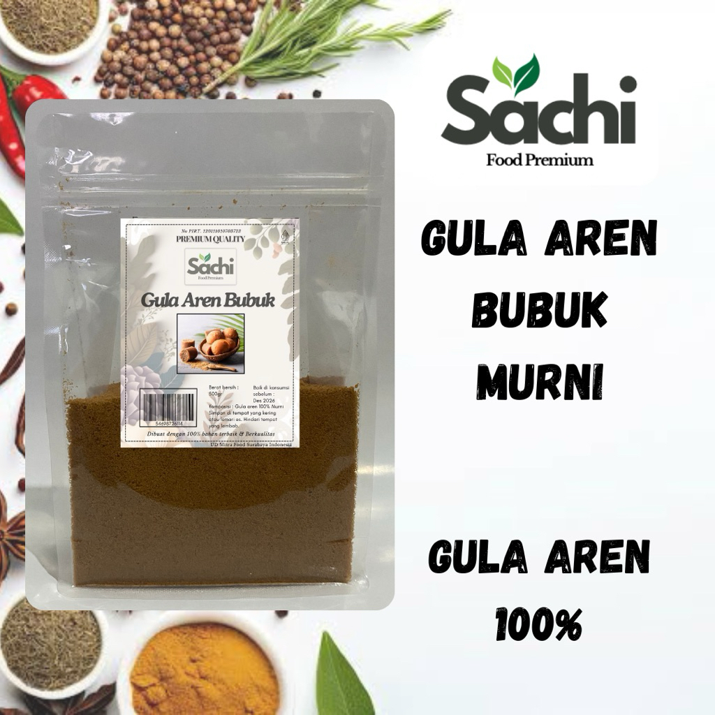 

gula aren bubuk murni asli higienis bersih foodgrade palm sugar 500gr