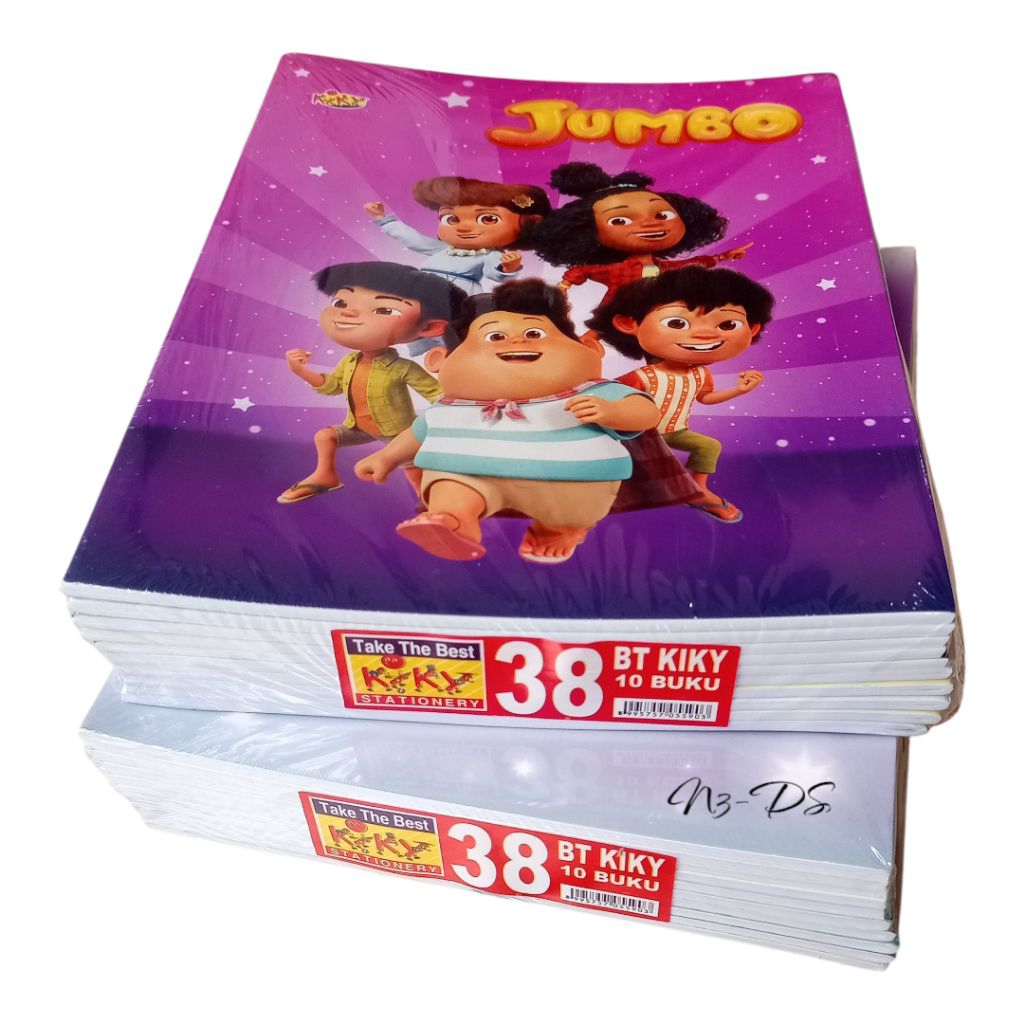 

BUKU TULIS KIKY 38 LEMBAR KARAKTER KARTUN JUMBO 1 PAK ISI 10
