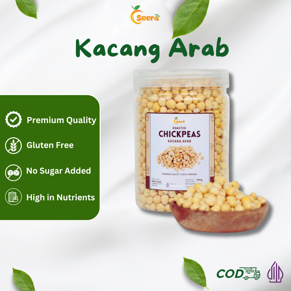 

Kacang Arab Panggang Renyah Gurih Roasted Chickpeas Siap Makan 200gr, 250gr dan 300gr