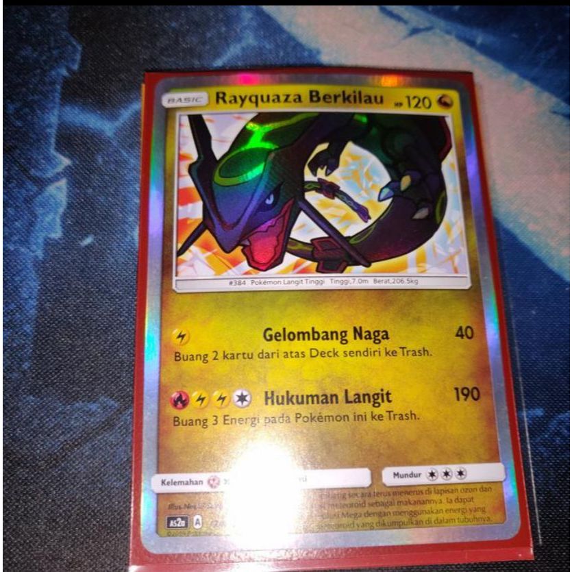 Kartu Pokemon TCG ID Indonesia AS2a Rayquaza Berkilau A
